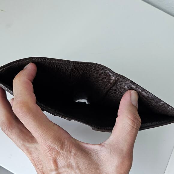 LV Louis Vuitton Damier Ebene Marco Bifold men Wallet - Picture 7 of 15